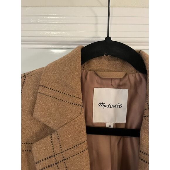 Madewell Larsen Blazer in Windowpane Camel - Picture 7 of 8